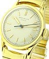 Vintage 1950''''s on YG Bracelet 18 KT Yellow Gold  Bracelet with White Enamel Dial