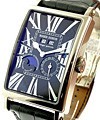 Much More Perpetual Calendar with Black Dial White Gold on Strap - Large Size