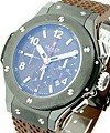 Big Bang Frappuccino 44mm in Black Ceramic on Brown Rubber Strap with Brown Dial