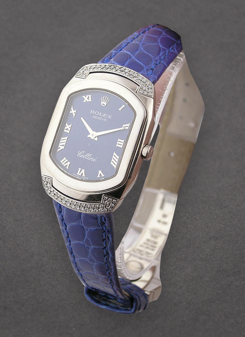 Rolex Unworn Cellini Cellissma in White Gold with 2 Row Diamond Lugs