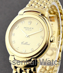 Cellini in Yellow Gold on Yellow Gold Bracelet with Champagne Dial