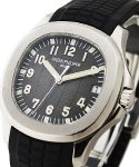 Jumbo Aquanaut  5165 in Stainless Steel on Black Rubber Strap with Black Dial