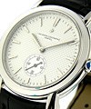 Malte Grande Classique White Gold on Strap with Silver Dial