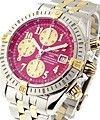 Chronomat Evolution Automatic in 2-Tone 2 Tone on Bracelet with Red Dial
