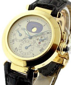 38mm Pasha 3 Perpetual Calendar Yellow Gold on Strap
