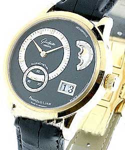 PanoMaticLunar 39.3mm Autoamtic in Rose Gold on Black Crocodile Leather Strap with Black Dial
