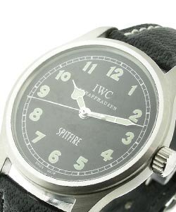 Pilot's Mark XV Spitfire - Limited Edition in Steel on Black Strap with Black Dial