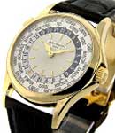 5110 Complications World Time in Yellow Gold on Black Alligator Leather Strap with Silver Dial
