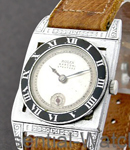 Vintage Rolex With Square Enamel Bezel - Circa 1930's Nickel Case with Engraving