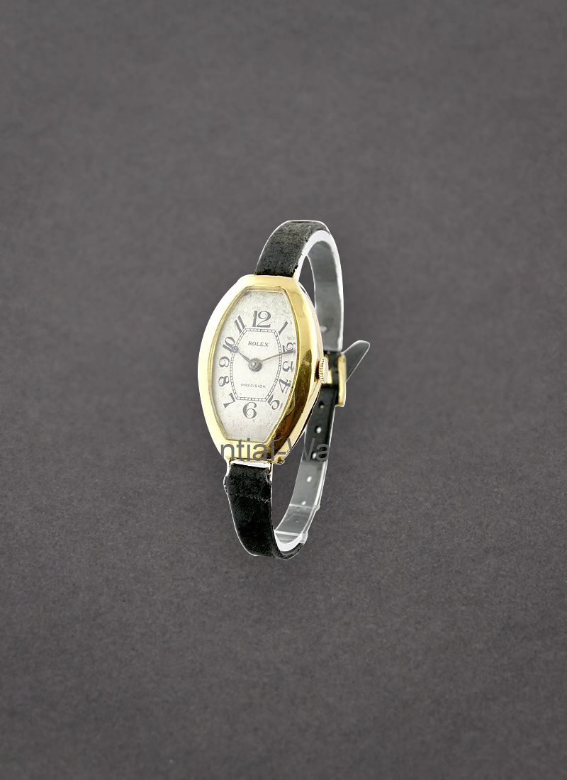 Pre-Owned Rolex Vintage Precision Tonneau in Yellow Gold