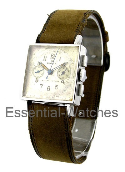 Pre-Owned Rolex Vintage Square Chronograph in Stainless Steel