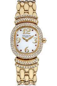 Patek Philippe Lady's Golden Ellipse with Pave Case and Lugs
