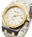 Royal Oak 36mm Automatic in Steel and Yellow Gold Bezel on 2-Tone Bracelet with White Dial