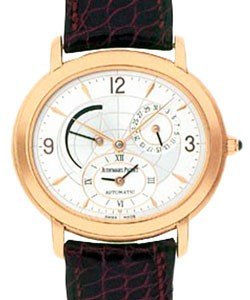 Millenary Zone Power Reserve in Rose Gold on Brown Leather Strap with Silver Dial
