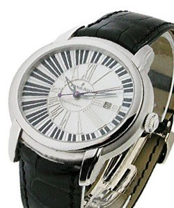 Men''s Millenary Pianoforte in White Gold On Black Leather Strap with Piano Mother of Pearl Dial  - Limited Edition of 500 pcs