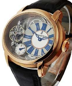 Millenary Escape Tourbillion with Deadbeat Seconds in Rose Gold on Black Alligator Leather Strap with Skeleton Dial
