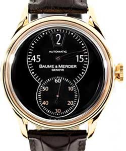 Classima Executives in Rose Gold  on Black Leather Strap with Black Dial