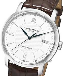 Classima Executives in Steel on Brown Alligator Leather Strap with Silver Dial
