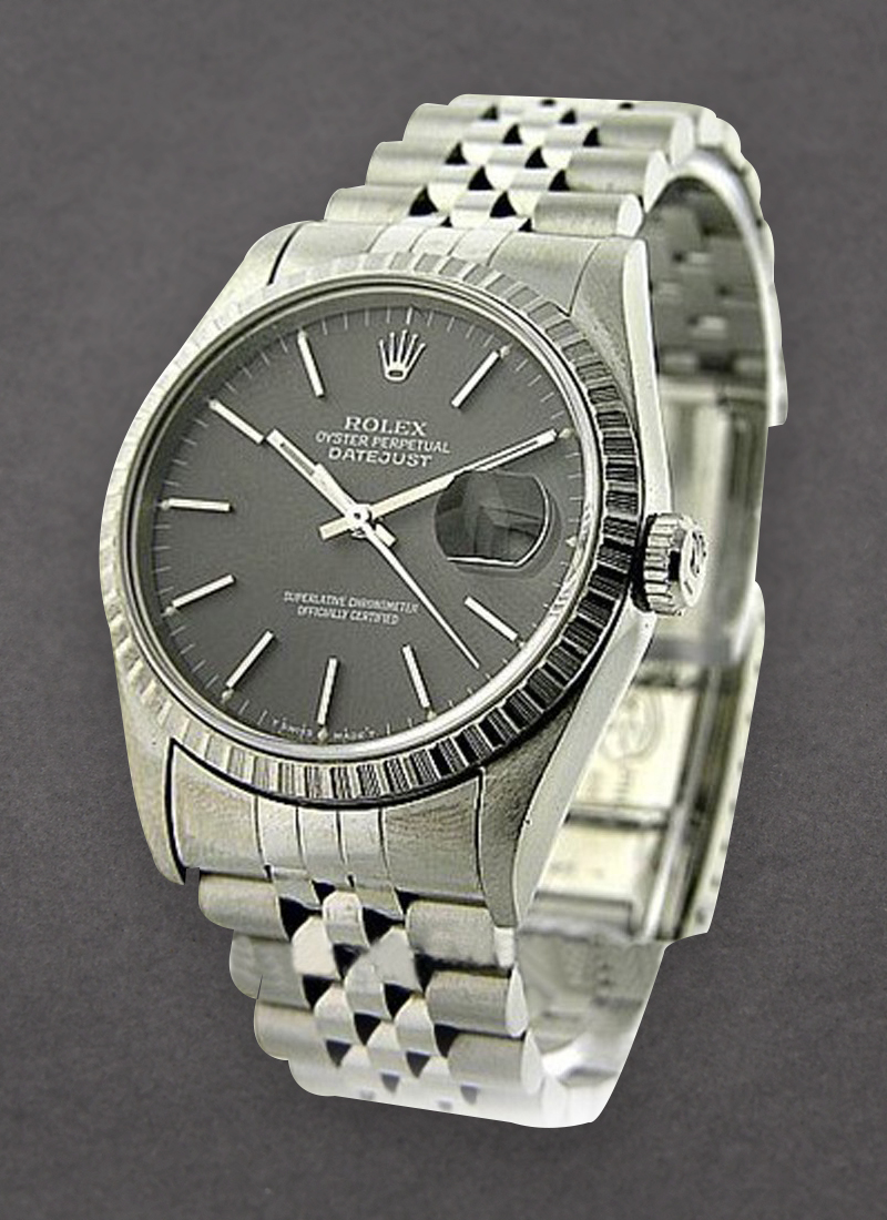 Pre-Owned Rolex Men's Datejust with Engine Turned Bezel