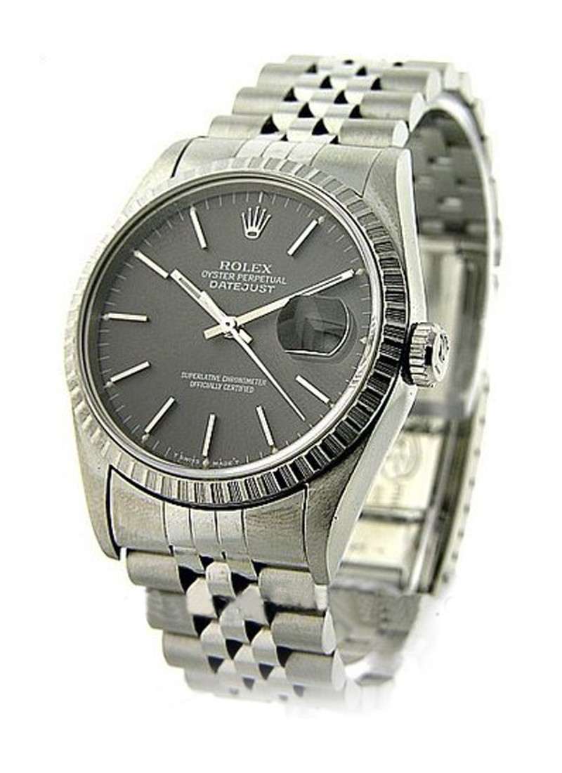 Pre-Owned Rolex Men's Datejust with Engine Turned Bezel