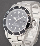 Submariner in Steel with NON-ENGRAVED Bezel on Oyster Bracelet with Black Dial