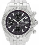 Chronomat Evolution 43.7mm Automatic in Steel on Steel Bracelet with Grey Dial