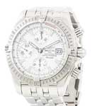 Chronomat Evolution Mens Automatic in Steel on Steel Bracelet with Silver Dial