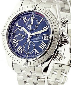 Chronomat Evolution Men's Automatic in Steel Steel on Bracelet with Blue Dial 