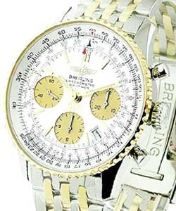 Navitimer in Steel with Yellow Gold Bezel on Steel and Yellow Gold Bracelet with Silver Dial