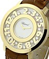Happy Diamonds Yellow Gold with MOP Dial Medium Size on Strap