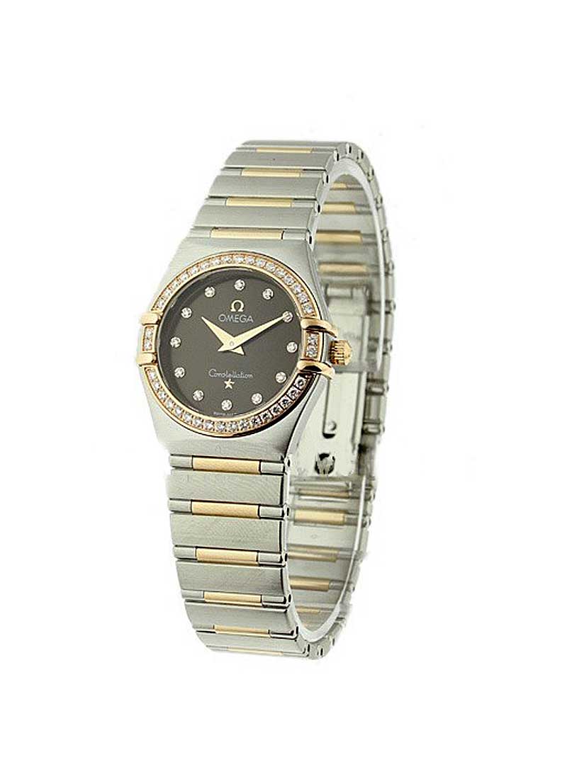 Omega Constellation 95 25.5mm in Steel and Rose Gold with Diamond Bezel
