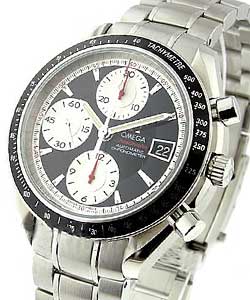 Speedmaster Date Chronograph 40mm in Steel with Tachymetre Bezel on Stainless Steel Bracelet with Black Dial