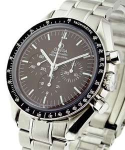 Speedmaster Chronograph in Steel on Steel Bracelet with Brown Dial