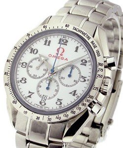 Speedmaster Broad Arrow Olympic Collection 44mm Automatic in Steel On Steel Bracelet with White Dial