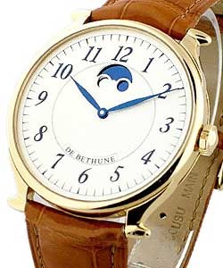 De Bethune - Day-Night in Rose Gold on Brown Leather Strap with Ivory Dial