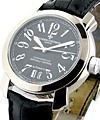 Malte Chronometer  White Gold on Strap with Black Dial