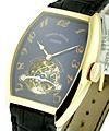Imperial Tourbillon - 5850 Size Yellow Gold on Strap with Blue Dial