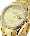 Day-Date - 36mm - Yellow Gold - Factory Diamond Bezel on Oyster Bracelet - Champagne Dial