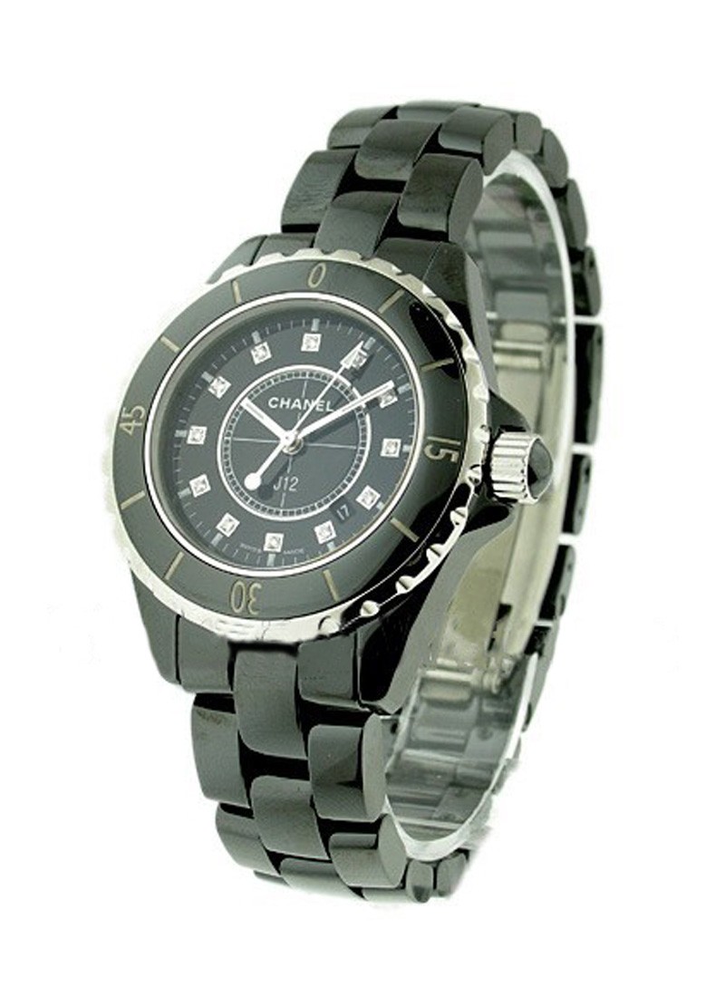 Chanel H1625 J12 Diamonds Black Ceramic Ladies Watch