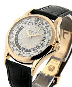 World Timer 5110R in Rose Gold - Discontinued Version on Black Alligator Leather Strap with White Dial