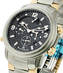 Leman Alarm GMT in Titanium/Rose Gold on Titanium and Rose Gold Bracelet with Black Dial