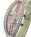 Hand Painted Enal MOP Dial - Dual Time White Gold with Rose MOP Dial - Diamond Case