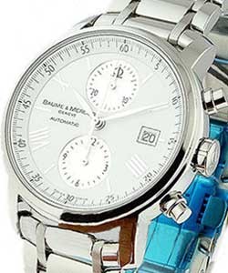 Classima Executives XL Chronograph in Steel on Steel Bracelet with Silver Dial