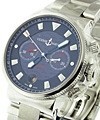 Maxi Marine Blue Seal Chronograph Steel on Bracelet with Blue Dial 