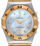 Constellation 95 in Steel with Yellow Gold Bezel on 2 Tone Bracelet with MOP Diamond Dial
