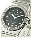 Constellation 95 - Diamond Bezel Steel on Bracelet with Black Diamond Dial