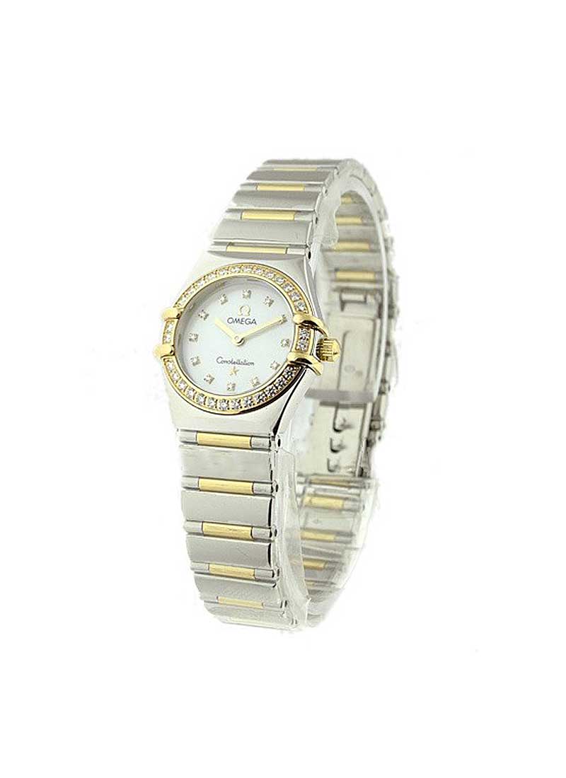 Omega Constellation My Choice Mini 22.5mm in Steel and Yellow Gold with Diamond Bezel