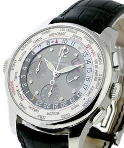 World Time Chronograph - Financial Time Steel Case on Strap 