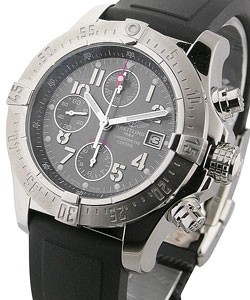 Avenger Skyland Chronograph in Steel on Black Rubber Strap with Grey Dial