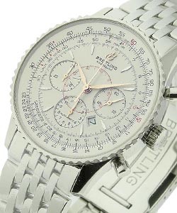 Navitimer Montbrillant Chronograph in Steel Steel on Bracelet with Silver Dial 